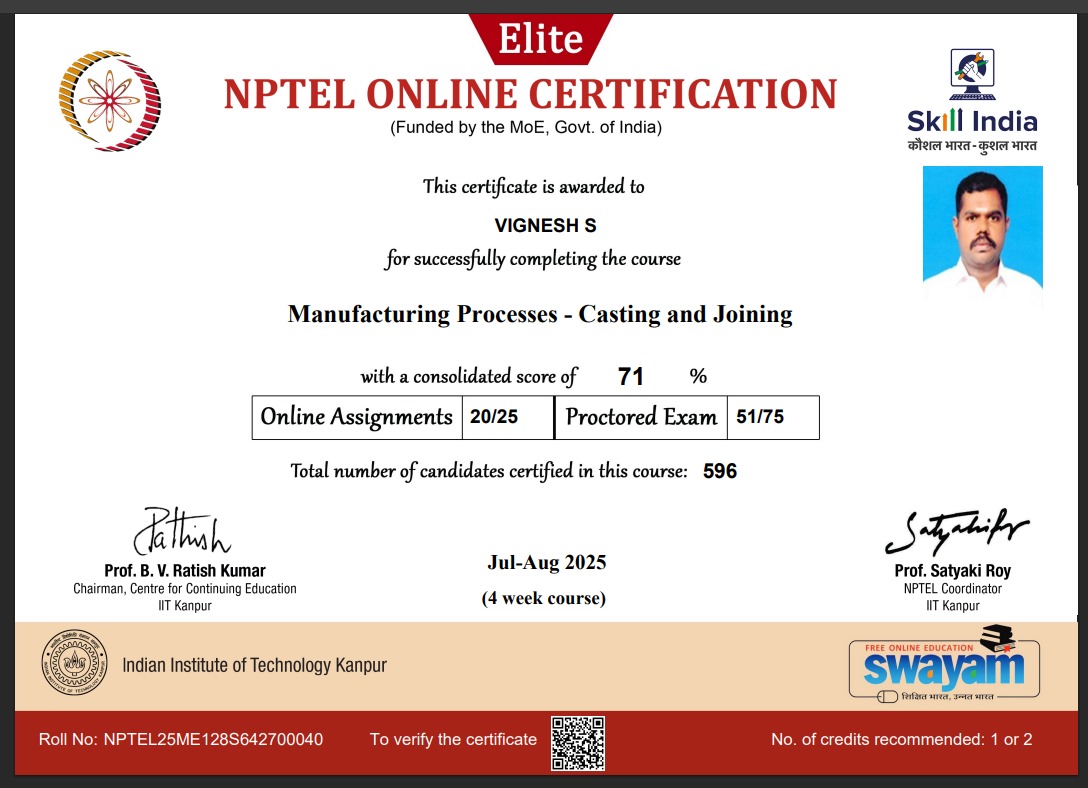 SINCET Certificate 03