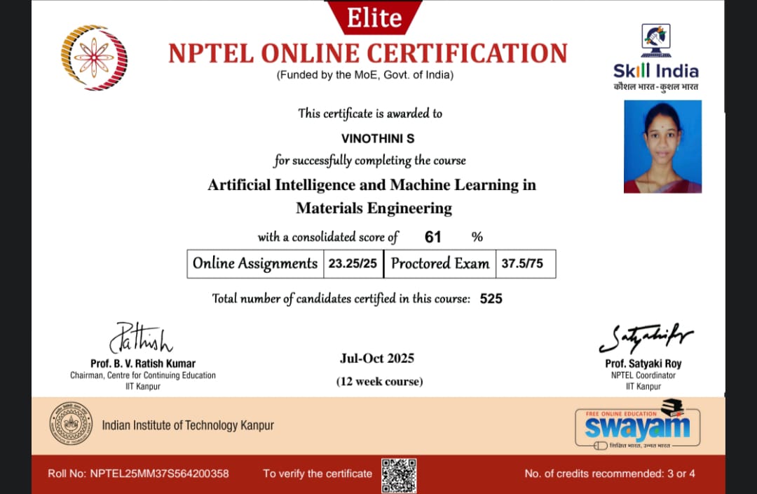 SINCET Certificate 01