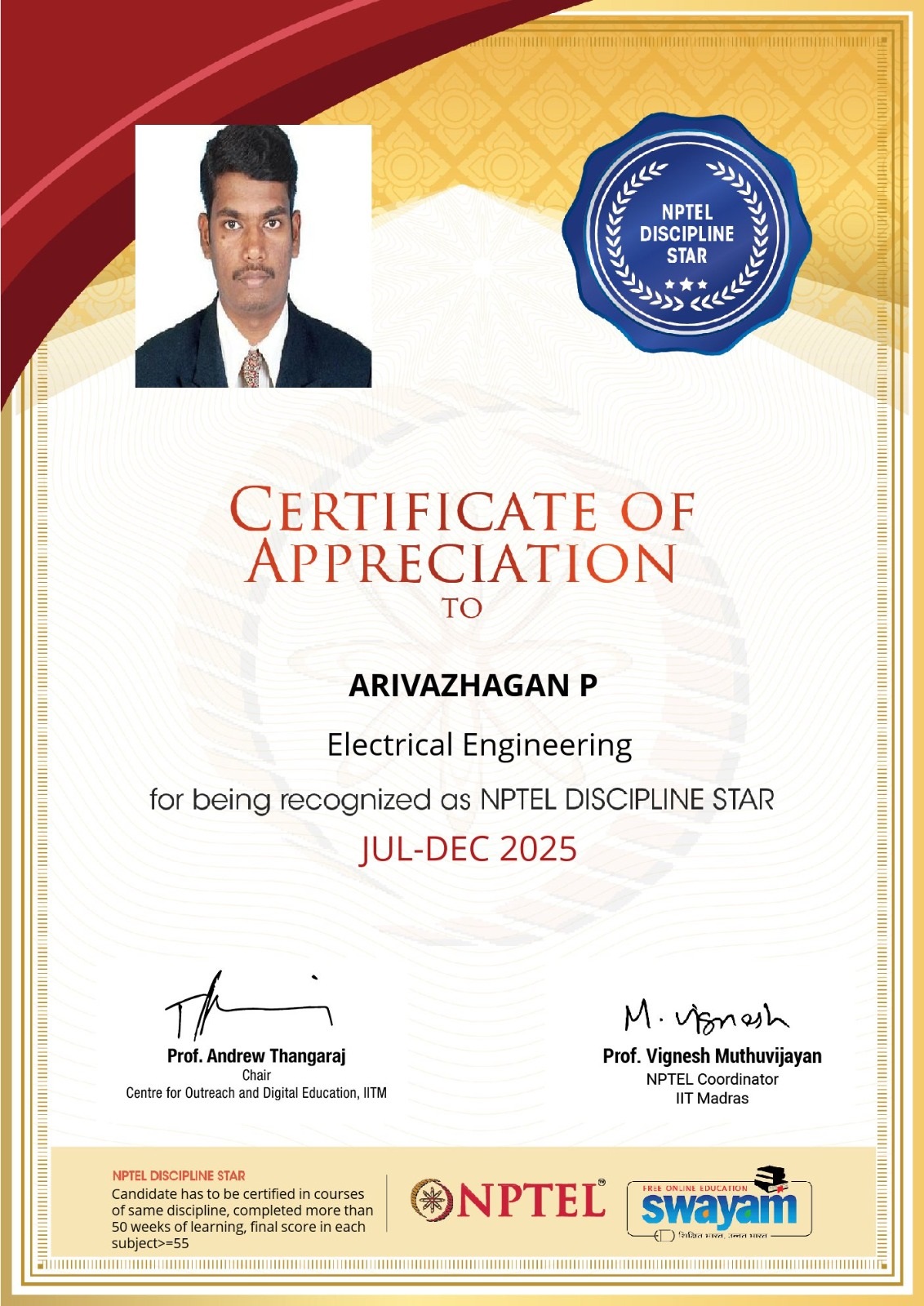SINCET Certificate 01