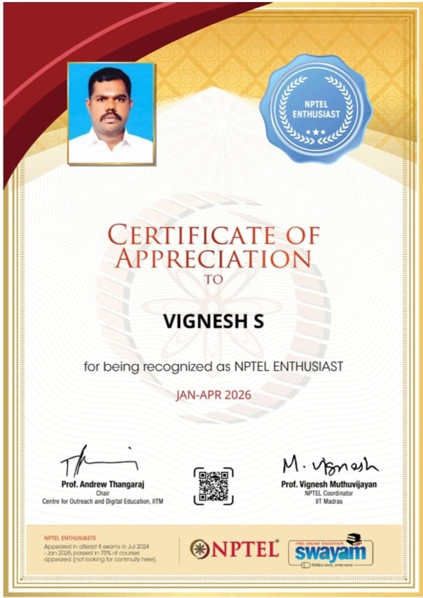 SINCET Certificate 01